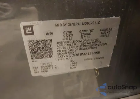 2021 Cadillac Xt5 Awd Premium Luxury from USA, damaged, VIN 1GYKNDRS8MZ134885